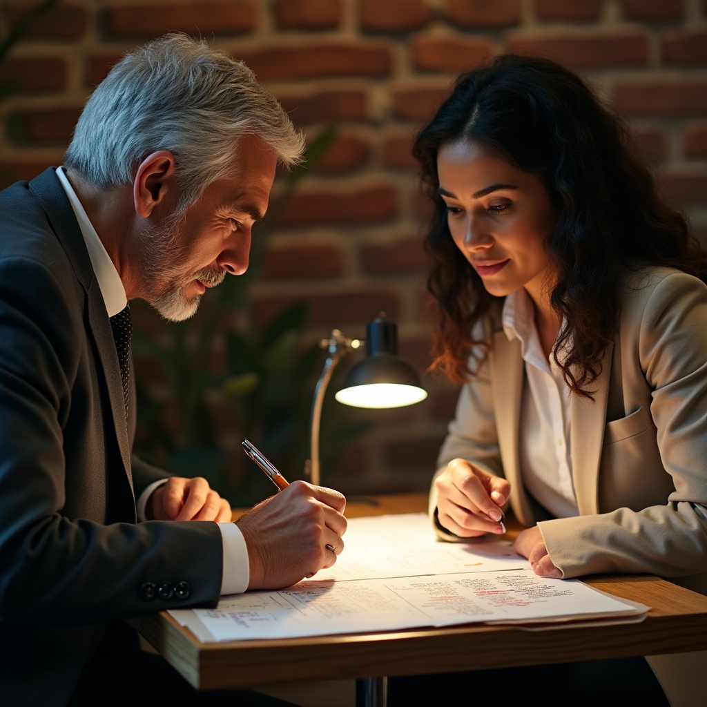 Sessione di mentoring individuale tra consulente esperto e professionista in ufficio moderno